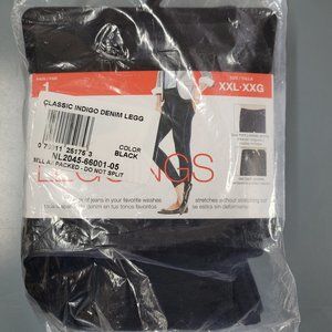 No Nonsense, Black Jean Leggings with Pockets XXL 20-22